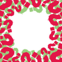 Question marks border, contemporary style