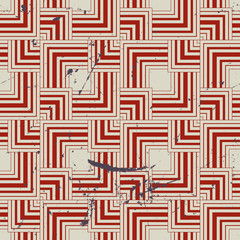 Retro style geometric seamless background, vintage
