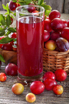 juice from sloes and domestic organically grown plums