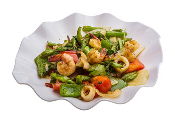 Seafood with vegetables