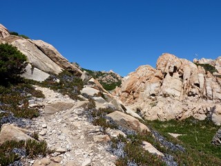 Rocks and sea in La Maddalena, Spargi island, Sardinia
