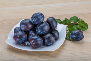 Fresh plums