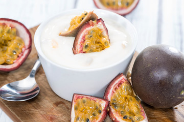 Portion of Maracuja Yogurt