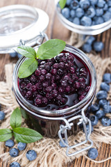 Portion of canned Blueberries