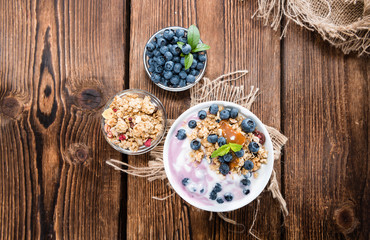 Portion of Blueberry Yogurt