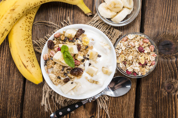 Portion of Banana Yogurt