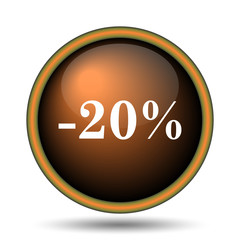 20 percent discount icon