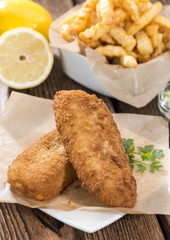 Fried Salmon Filet with French Fries