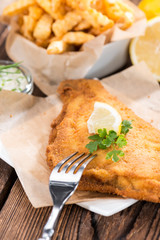 Fried Plaice with Chips