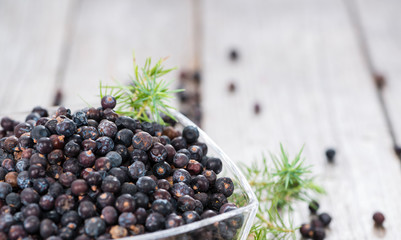 Portion of dried Juniper Berries