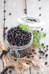 Portion of dried Juniper Berries