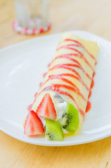 Fruit crepe cake