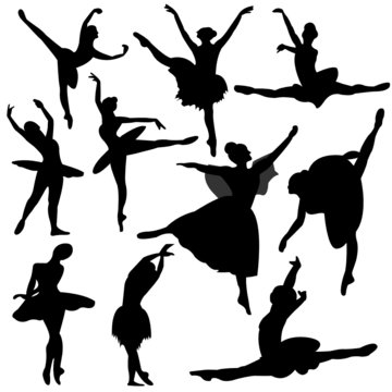 ballet, ballerina silhouette