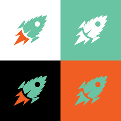 Rocket mint leaf, vector illustration