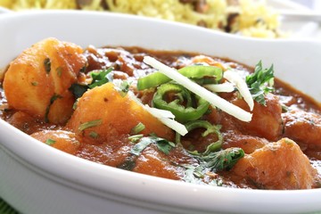 traditional curry in dish