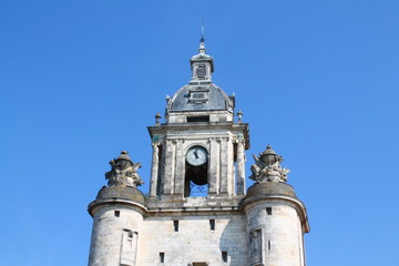 Fototapeta na wymiar Grosse horloge de La Rochelle, France