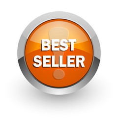 best seller orange glossy web icon