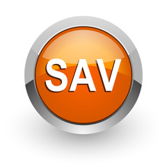 sav orange glossy web icon