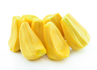 Juicy jackfruit isolated on white background
