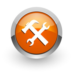 Fototapeta premium tool orange glossy web icon