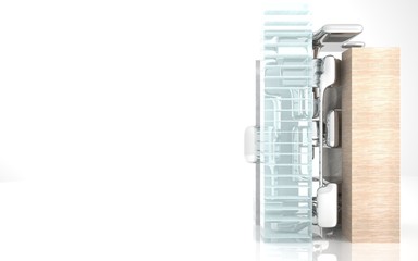 Abstract Architecture. Concept of a modern building