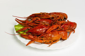 crayfish on the plate