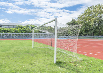 soccer goal in field