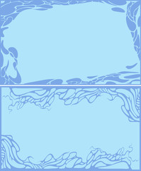 set of blue abstract backgrounds
