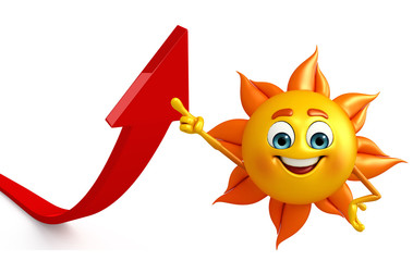 Sun Character With Arrow
