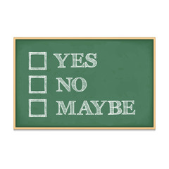 Fototapeta premium Yes No Maybe