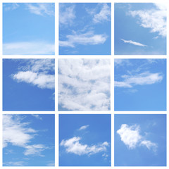 Set of  blue Sky collection