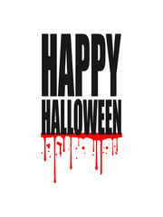 Happy Halloween Blut Tropfen Design