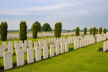 Obraz premium Bedford House Cemetery world war one Ypres Flander Belgium
