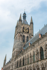 The tower of Ypres Cloth Hall Flanders Belgium - 68149174
