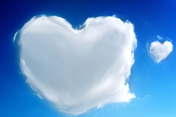 clouds in shape of heart