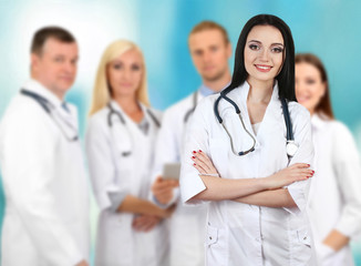 Fototapeta premium Medical workers in hospital