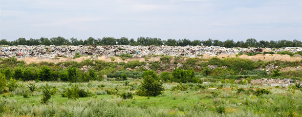 Garbage dump, pollution, global warming