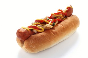 traditional hot dog