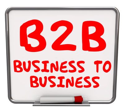 B2B Business Words Dry Erase Board Information Advice