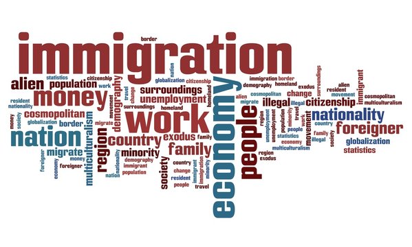 Immigration - word cloud illustration