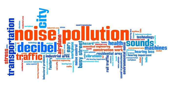 Noise pollution - word cloud illustration