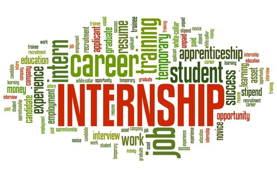 Job internship - word cloud illustration