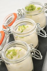 yogurt in glass jars