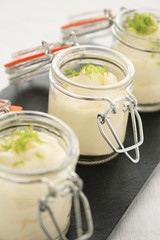 yogurt in glass jars
