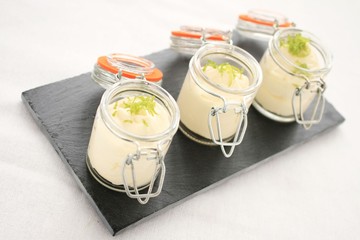 yogurt in glass jars