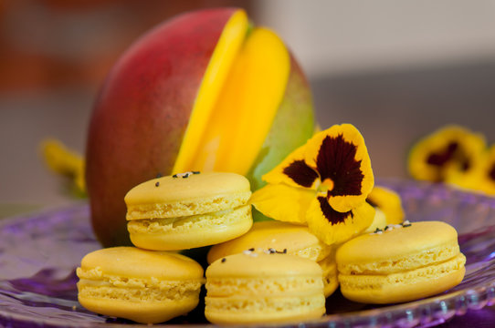 Yellow macarons
