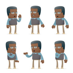 set of teacher character in different poses