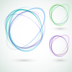 Abstract circle design swoosh line elements