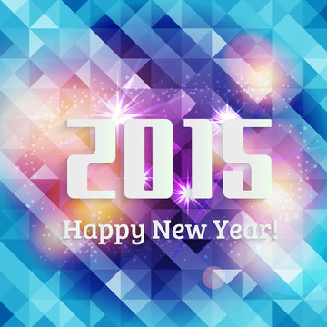 Happy new year 2015,vibrant colorful background