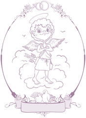 Cupid Wedding in frame